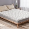 giselle bedding memory foam mattress topper 7 zone airflow pad 8cm single white