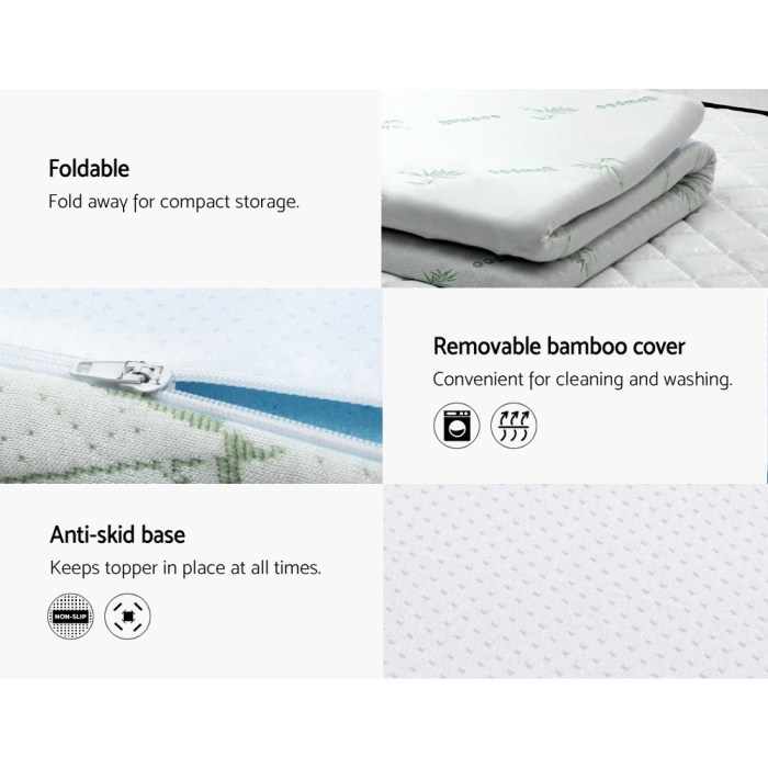 giselle bedding memory foam mattress topper cool gel 5cm double