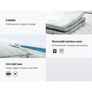 giselle bedding memory foam mattress topper cool gel 5cm single