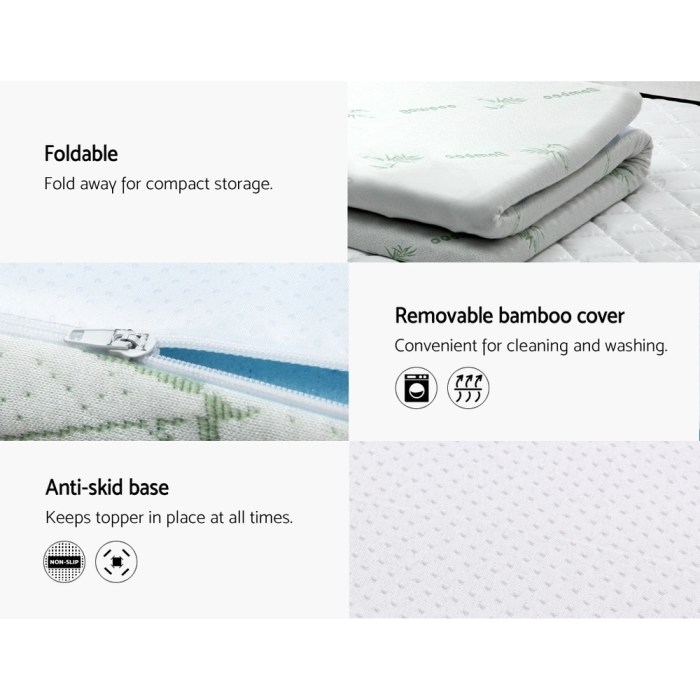 giselle bedding memory foam mattress topper cool gel 5cm single