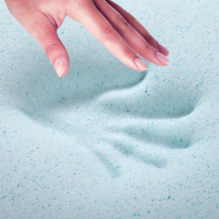 giselle bedding memory foam mattress topper cool gel 5cm single