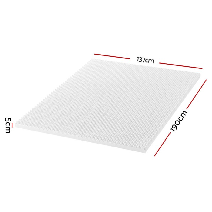 giselle bedding foam mattress topper egg crate 5cm double giselle bedding foam mattress topper egg crate 5cm double