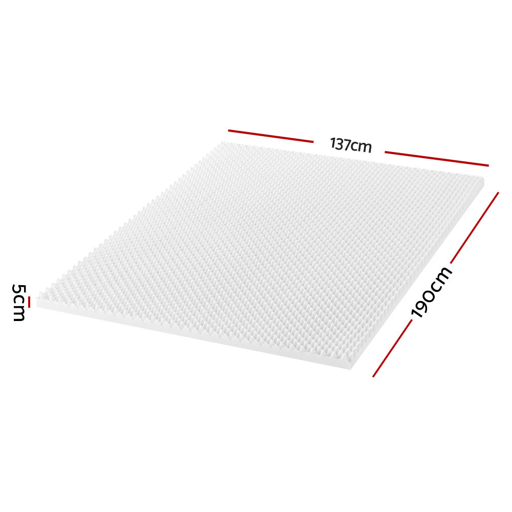 giselle bedding foam mattress topper egg crate 5cm double