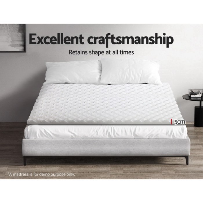 giselle bedding foam mattress topper egg crate 5cm double giselle bedding foam mattress topper egg crate 5cm double