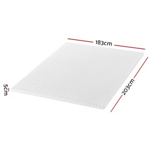 giselle bedding memory foam mattress topper egg crate 5cm king