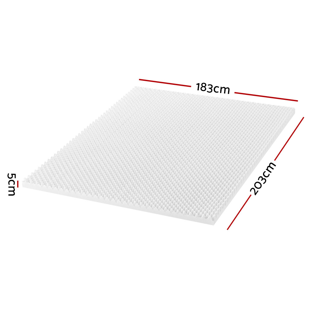 giselle bedding memory foam mattress topper egg crate 5cm king