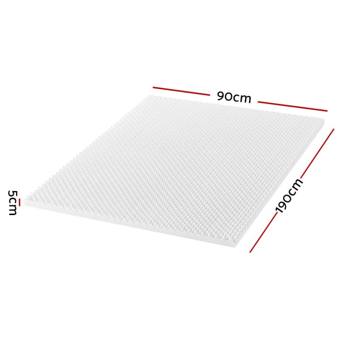 giselle bedding memory foam mattress topper egg crate 5cm single