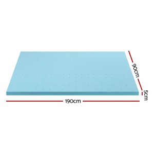 giselle bedding memory foam mattress topper ventilated cool gel 5cm single