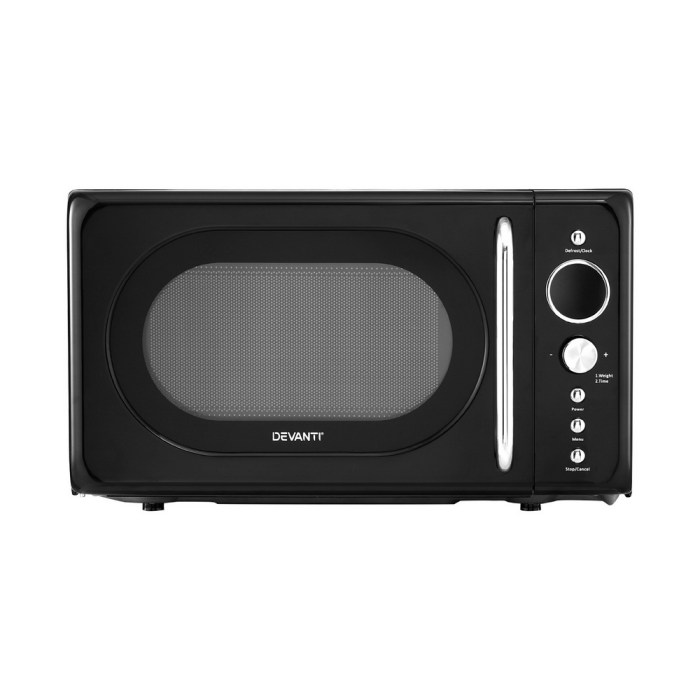 devanti 20l microwave oven 700w black