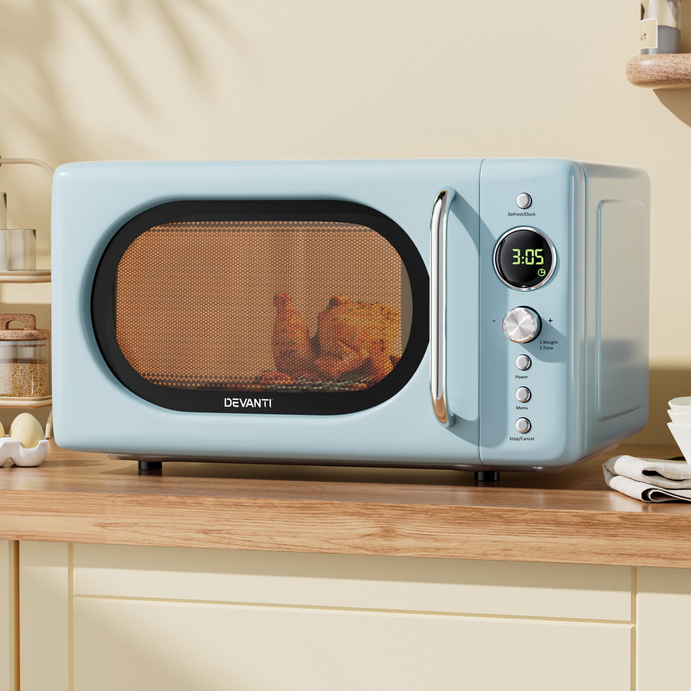 devanti 20l microwave oven 800w blue devanti 20l microwave oven 800w blue