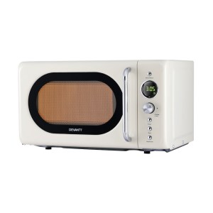 Devanti 20L Retro Microwave Oven 700W Cream