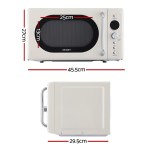 devanti 20l microwave oven 700w cream