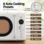 devanti 20l microwave oven 700w cream