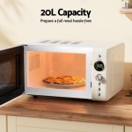 devanti 20l microwave oven 700w cream
