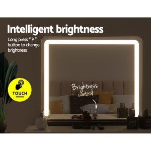 embellir makeup mirror 60x50cm hollywood vanity with led light tabletop black embellir makeup mirror 60x50cm hollywood vanity with led light tabletop black