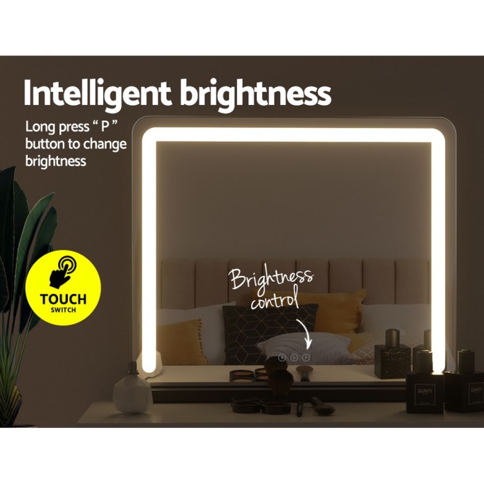 embellir makeup mirror 60x50cm hollywood vanity with led light tabletop black embellir makeup mirror 60x50cm hollywood vanity with led light tabletop black