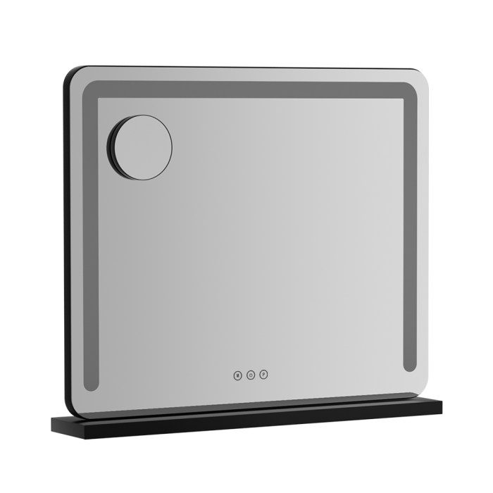 Embellir Makeup Mirror 60x50cm Hollywood Vanity with LED Light Tabletop Black Embellir Makeup Mirror 60x50cm Hollywood Vanity with LED Light Tabletop Black