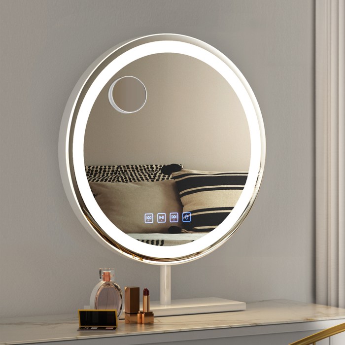 Embellir Makeup Mirror 40x40cm Hollywood Vanity with LED Light Tabletop Round Embellir Makeup Mirror 40x40cm Hollywood Vanity with LED Light Tabletop Round