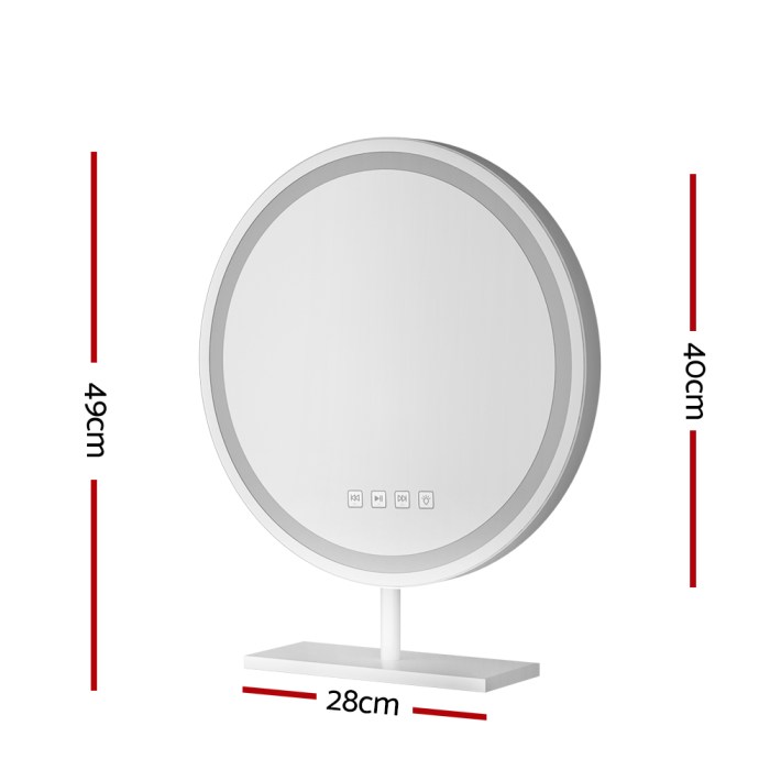 embellir makeup mirror 40x40cm hollywood vanity with led light tabletop round embellir makeup mirror 40x40cm hollywood vanity with led light tabletop round