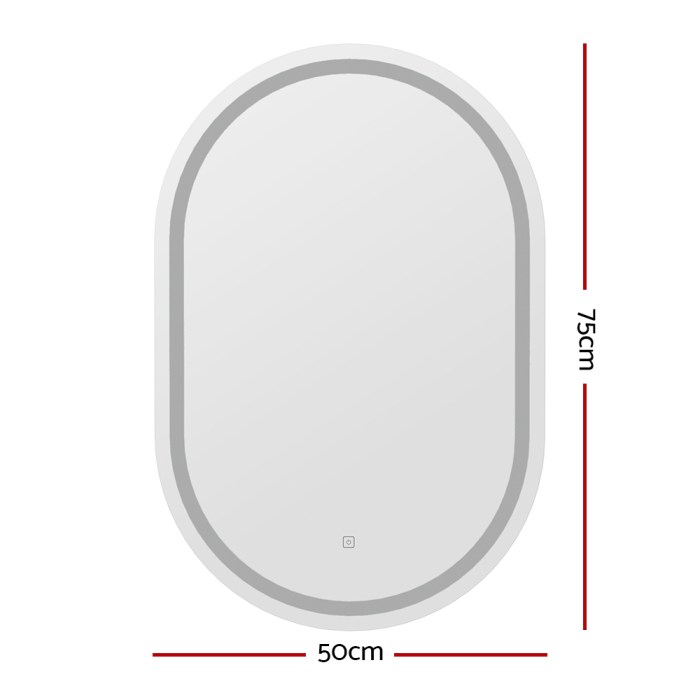 embellir led wall mirror with light 50x75cm bathroom decor oval mirrors vanity embellir led wall mirror with light 50x75cm bathroom decor oval mirrors vanity