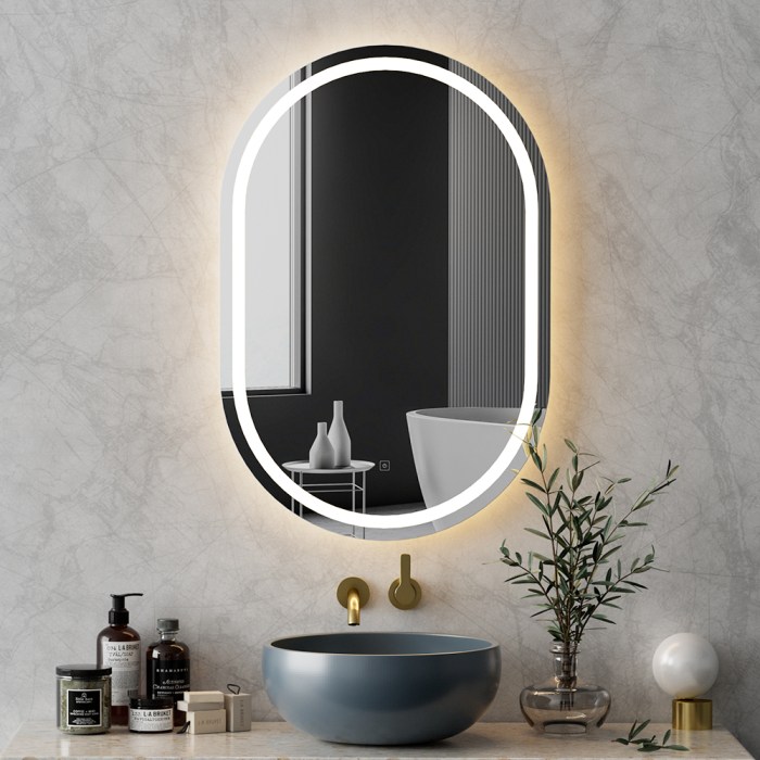 embellir led wall mirror with light 50x75cm bathroom decor oval mirrors vanity embellir led wall mirror with light 50x75cm bathroom decor oval mirrors vanity