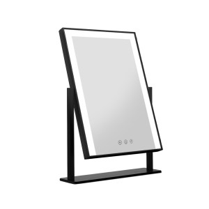 embellir makeup mirror 30x40cm hollywood vanity with led light rotation black embellir makeup mirror 30x40cm hollywood vanity with led light rotation black