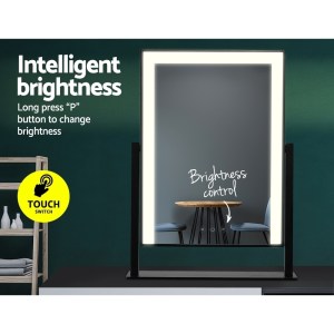 embellir makeup mirror 30x40cm hollywood vanity with led light rotation black embellir makeup mirror 30x40cm hollywood vanity with led light rotation black