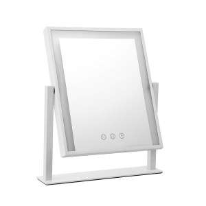 embellir makeup mirror 30x40cm hollywood vanity with led light rotation white embellir makeup mirror 30x40cm hollywood vanity with led light rotation white