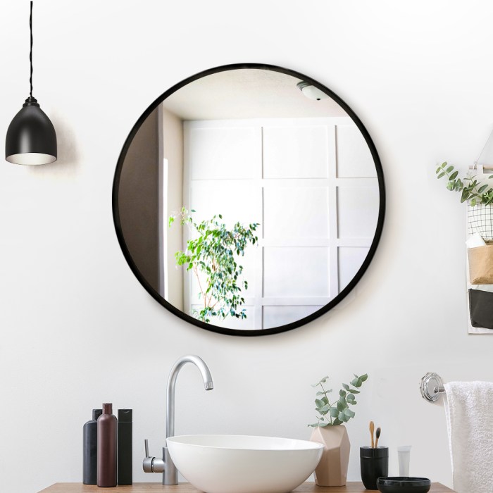 embellir wall mirror makeup 50cm home decor framed mirrors bathroom round black embellir wall mirror makeup 50cm home decor framed mirrors bathroom round black