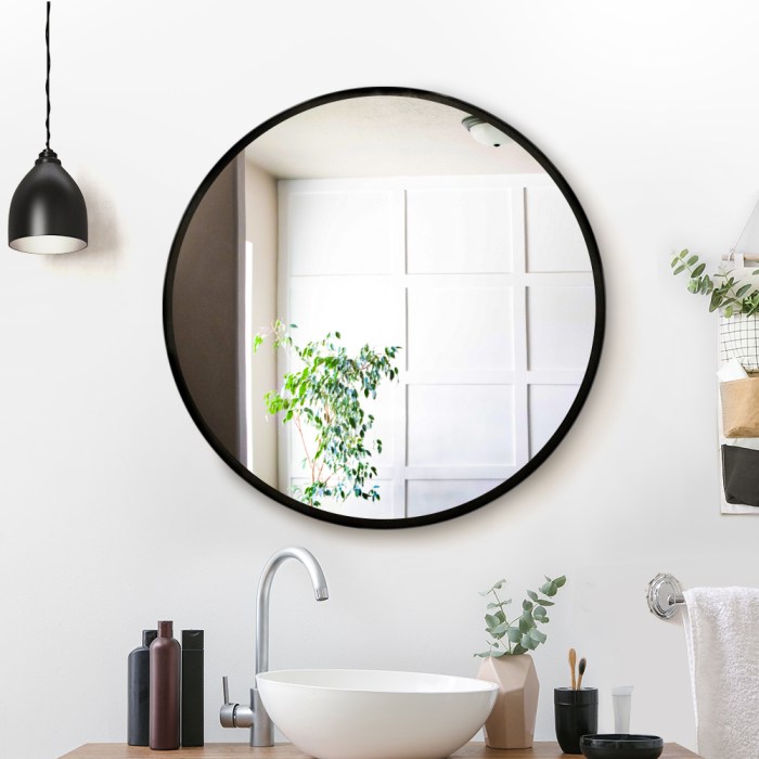 embellir wall mirror makeup 60cm home decor framed mirrors bathroom round black embellir wall mirror makeup 60cm home decor framed mirrors bathroom round black