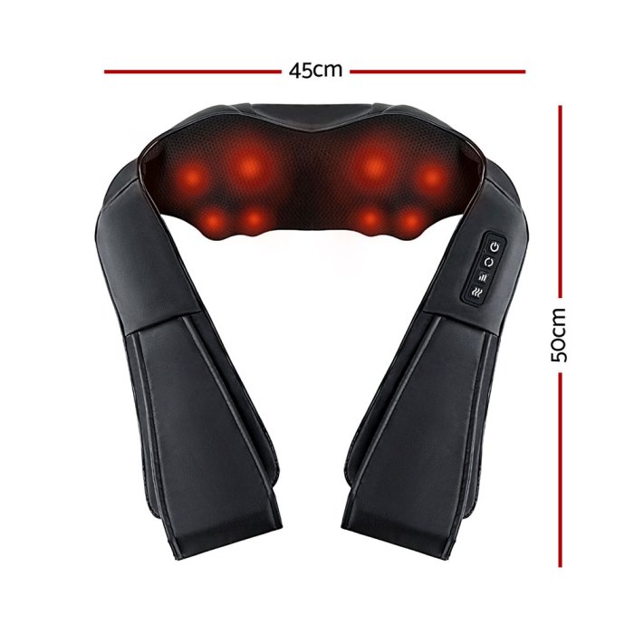 livemor 8 massage nodes neck massager heated