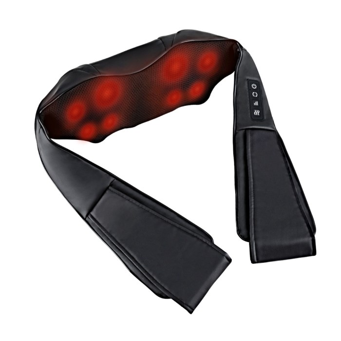 livemor 8 massage nodes neck massager heated