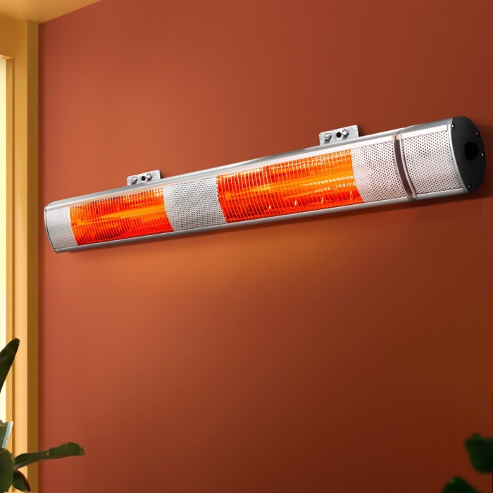 devanti electric strip heater infrared radiant heaters 3000w