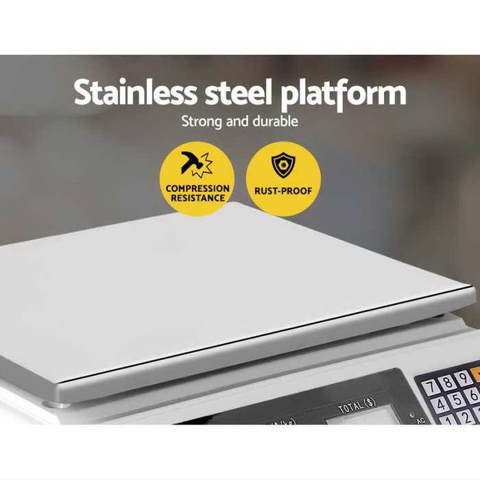 emajin scales digital kitchen 40kg weighing scales platform scales white lcd