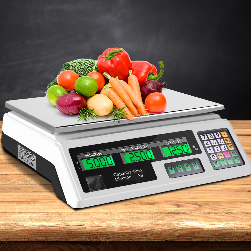 emajin scales digital kitchen 40kg weighing scales platform scales white lcd