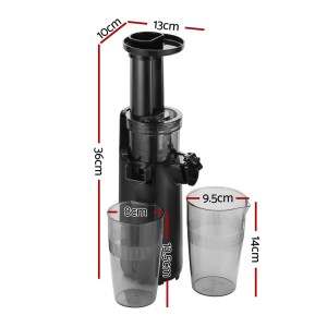 devanti slow juicer cold press fruit juice extractor 130w black devanti slow juicer cold press fruit juice extractor 130w black