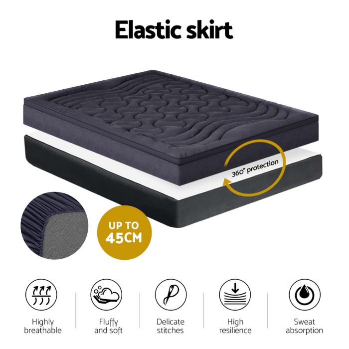 giselle bedding mattress topper pillowtop 3 zone single