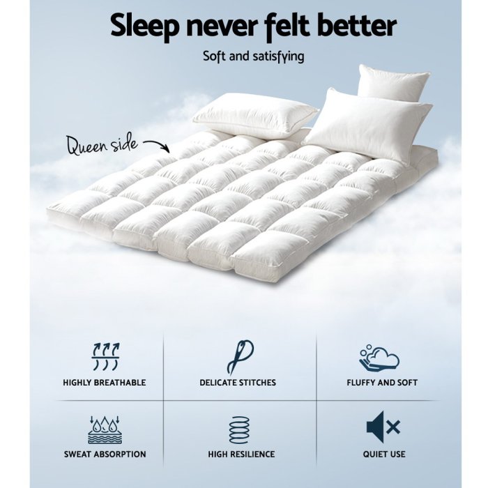 giselle bedding mattress topper pillowtop bamboo queen