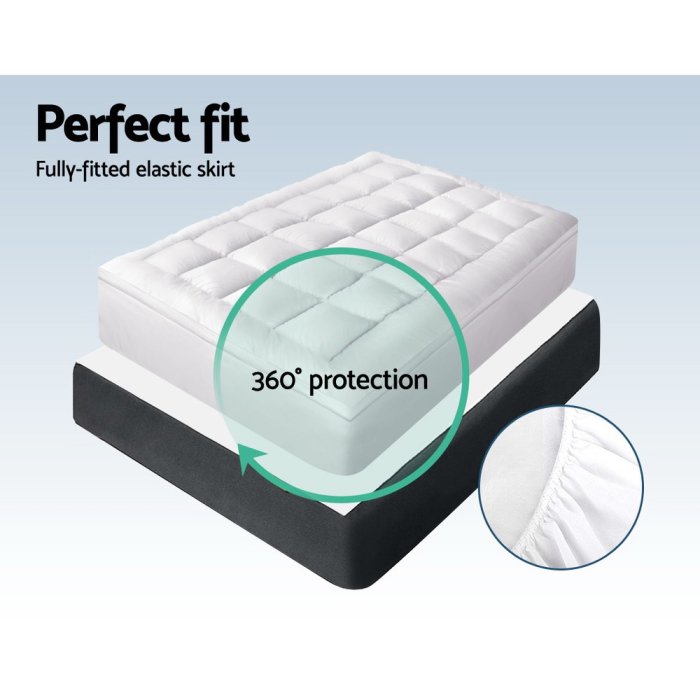 giselle bedding mattress topper pillowtop bamboo queen