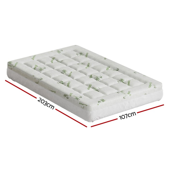giselle bedding mattress topper pillowtop bamboo 7.5cm king single giselle bedding mattress topper pillowtop bamboo 7.5cm king single