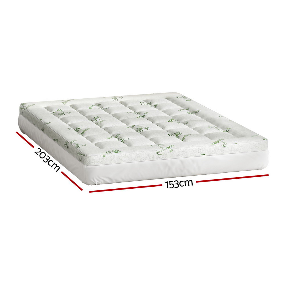 giselle bedding mattress topper pillowtop bamboo 7.5cm queen