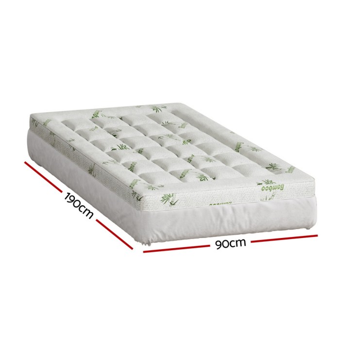 giselle bedding mattress topper pillowtop bamboo 7.5cm single giselle bedding mattress topper pillowtop bamboo 7.5cm single
