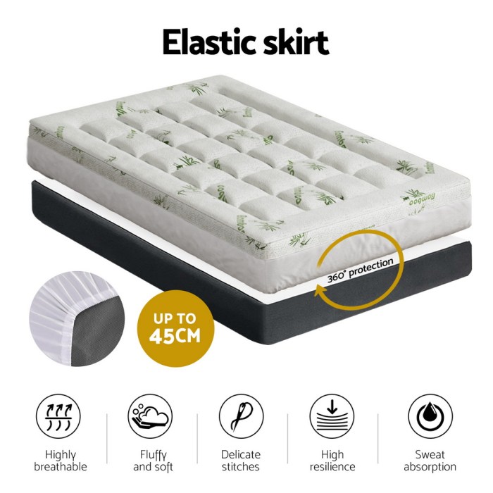 giselle bedding mattress topper pillowtop bamboo 7.5cm single giselle bedding mattress topper pillowtop bamboo 7.5cm single