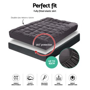 giselle bedding mattress topper pillowtop bamboo charcoal double giselle bedding mattress topper pillowtop bamboo charcoal double