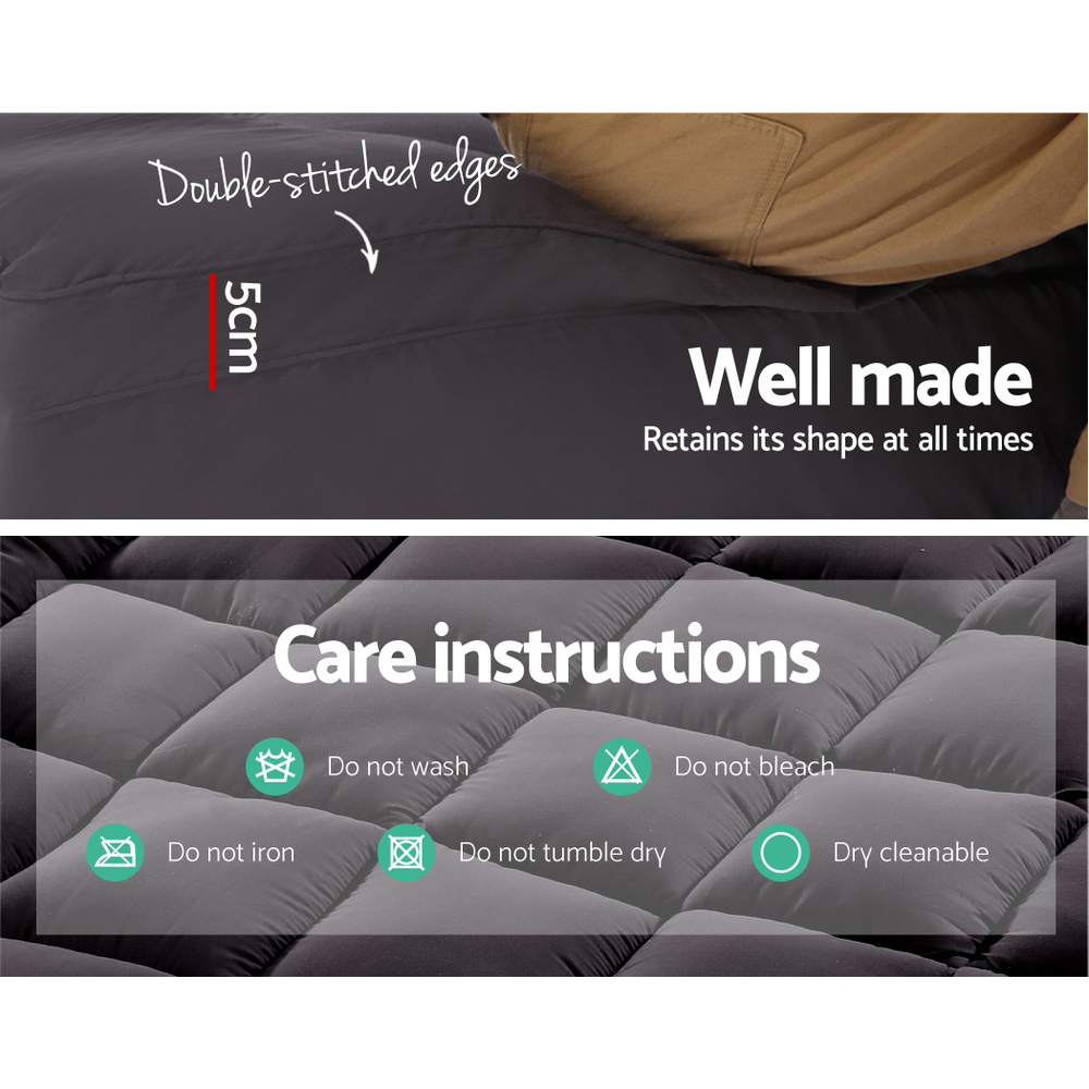 giselle bedding mattress topper pillowtop bamboo charcoal king