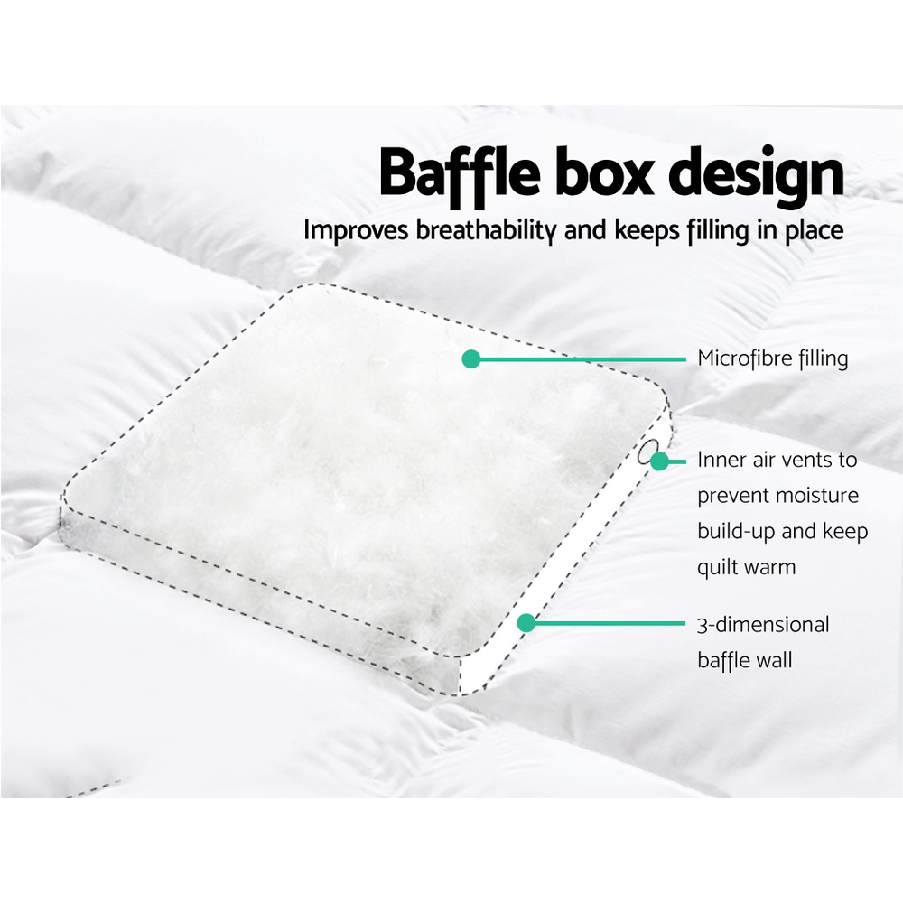 giselle bedding mattress topper pillowtop protector pad king single