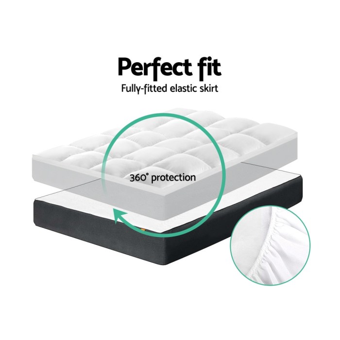 giselle bedding mattress topper pillowtop protector pad king single