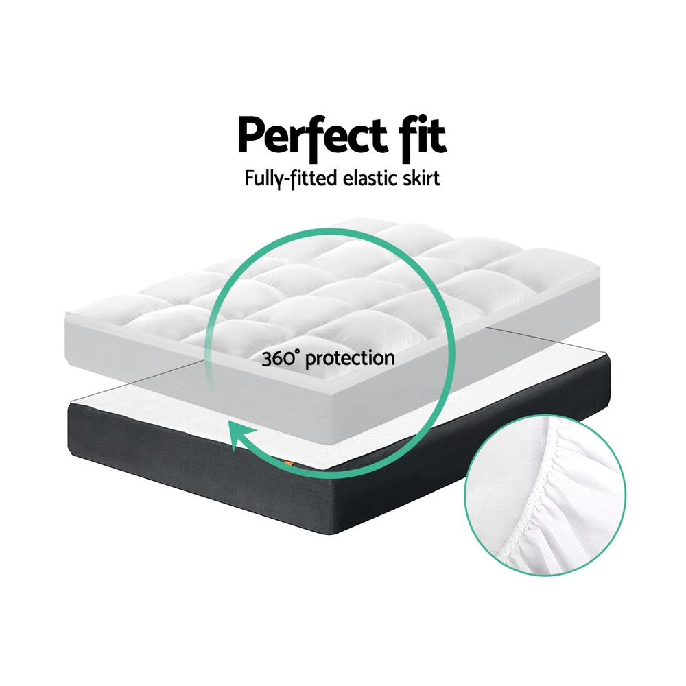 giselle bedding mattress topper pillowtop protector pad king single
