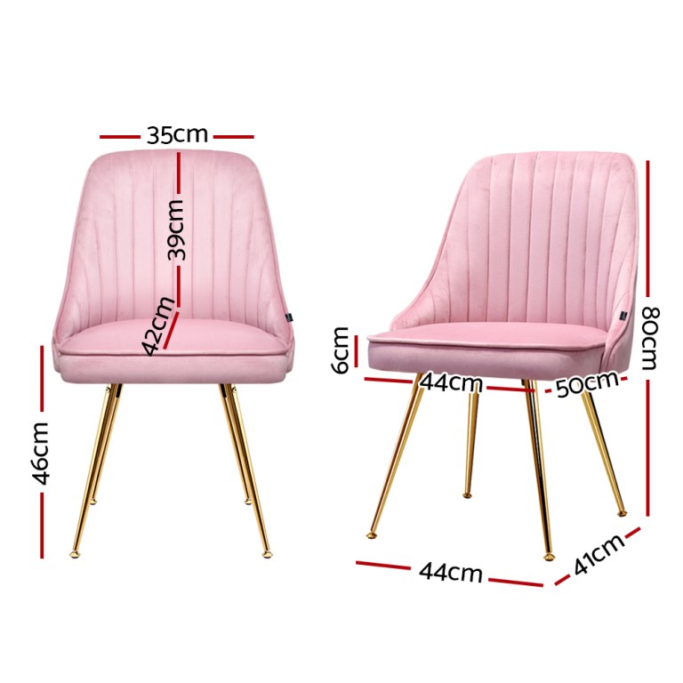 artiss dining chairs set of 2 velvet channel tufted pink artiss dining chairs set of 2 velvet channel tufted pink