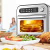 kitchen couture 10 litre compact air fryer oven oil free cooking silver